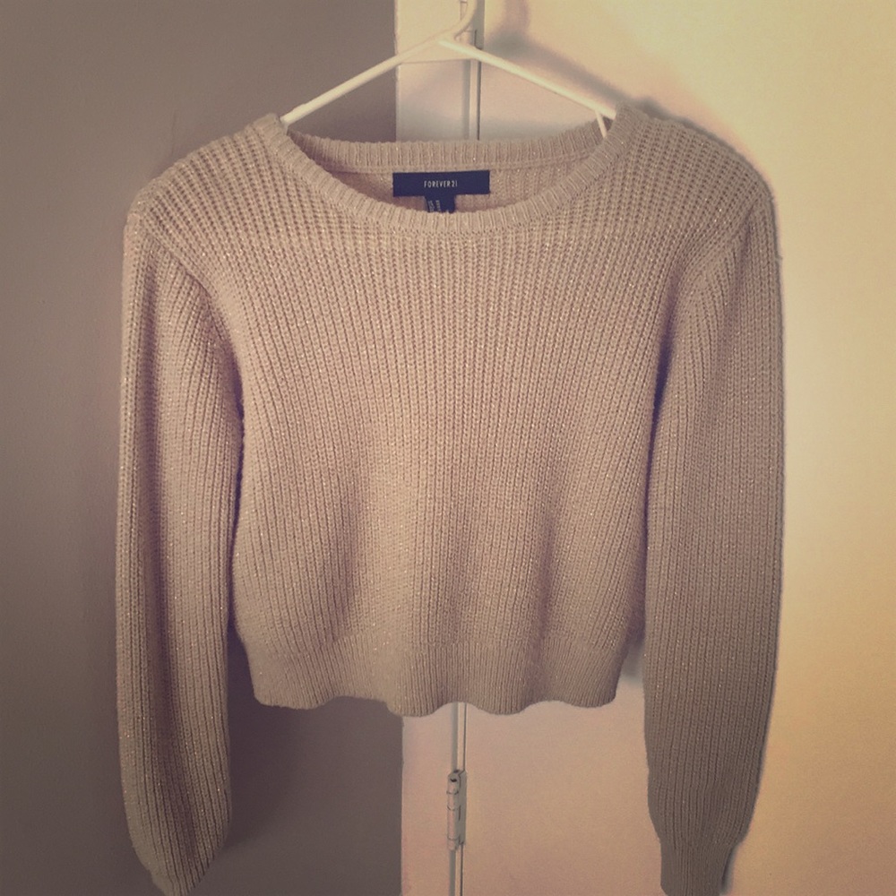 Gold Cropped Sweater